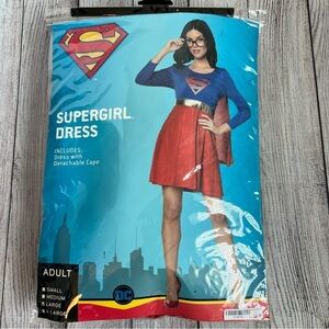 Supergirl Halloween Dress Costume With Tights Large
